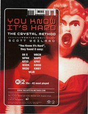 Scott Weiland CRYSTAL METHOD Rare 2001 You PROMO TRADE AD Poster 4 Tweekend CD