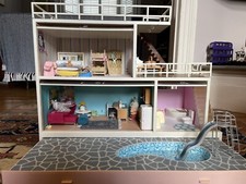 Furnished Modern Lundby Stockholm Dolls House With Swimming Pool Ideal For Xmas
