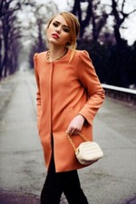 RARE ZARA CORAL COAT GATHERING
