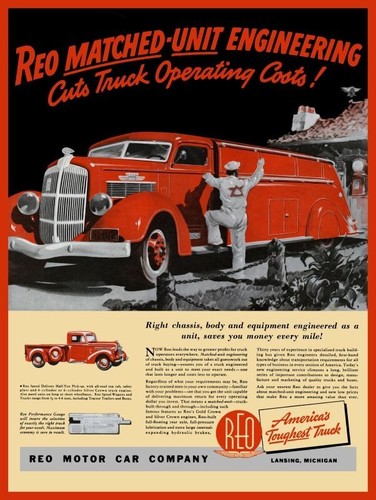 1937 reo trucks new metal - new,