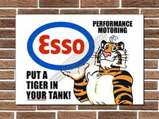 Esso Tiger Metal Sign Garage