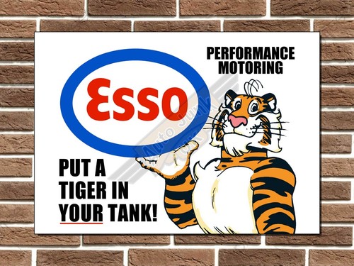 Esso tiger metal sign garage - metal,