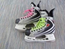 Bauer Vapor IX Junior Ice Hockey Skates UK 2 Black Silver Nike TUUK Lightspeed