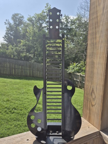 Black metal guitar shaped - black, guitar-shaped