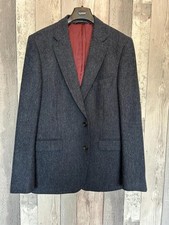 GANT Blue Wool Tweed Blazer