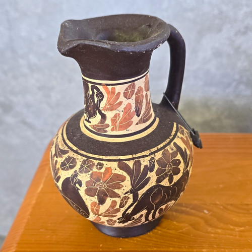 Vintage hand painted - painted, greek