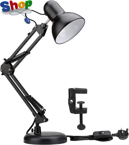 Desk lamp e27 swing arm - desk,