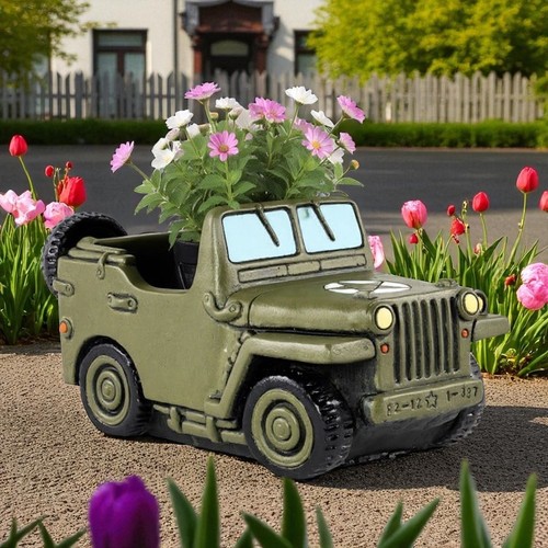Cement american jeep shaped - cement,