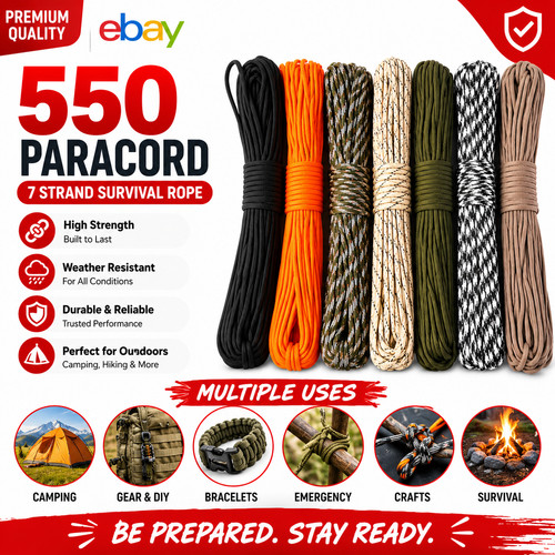 100ft 30m 4mm 550 - 4mm, paracord