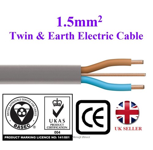 5mm twin and earth - twin, electric