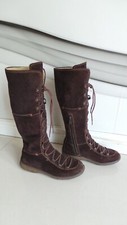 DESIGNER TIMBERLAND REAL LEATHER  SUEDE KNEE HIGH BOOTS SIZE 3 OR 36 .