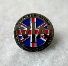 Veterans action pin badge - action,
