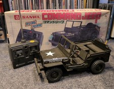 SANWA WILLYS COMMAND JEEP VINTAGE RC CAR – BOXED, CONTROLLER – SPARES/REPAIR