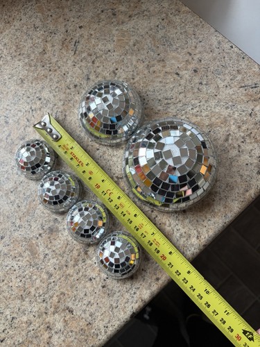 Polystyrene disco balls - 6x,