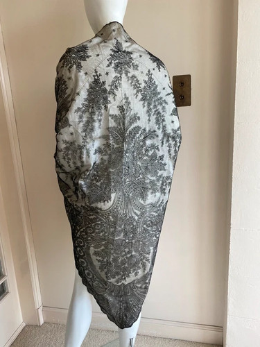 Antique lace shawl - antique, wrap