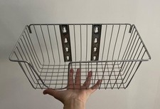 Wire Storage Fruit Hanging Basket Silver Tone USED