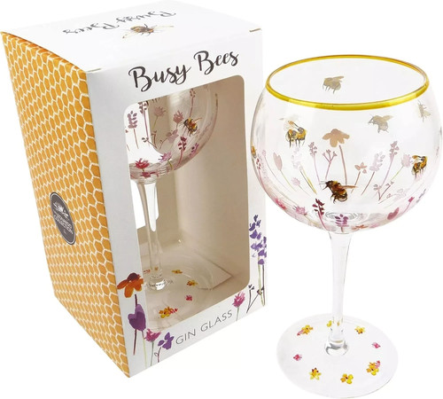 Leonardo busy bees gin glass - bees,