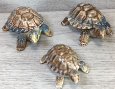 Collection of 3 Wade porcelain tortoise figurines; 2 of  which are trinket boxes