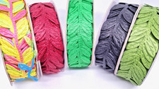 Satin LEAF RIBBON TRIM GARLAND