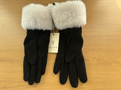 Dents black suede leather - dents,