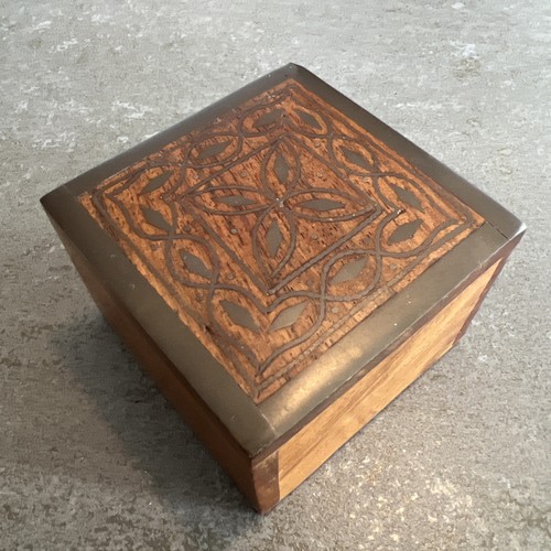 Vintage indian wooden - wooden, trinket
