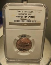 2001 S SILVER 25C RHODE ISLAND