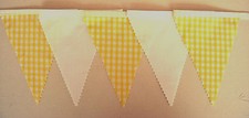 Yellow & White Gingham Fabric