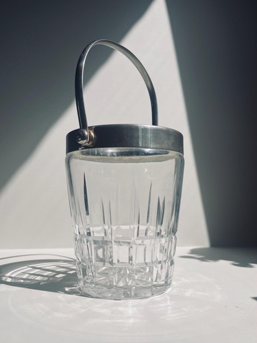 Vintage crystal ice bucket