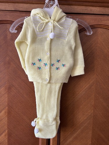 Vintage knit layette set - vintage,