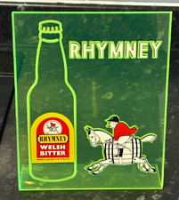 RHYMNEY WELSH BITTER PICTORIAL PERSPEX ADVERTISING SIGN