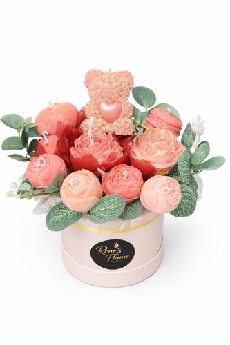 Soy wax flower candle bouquet - soy,