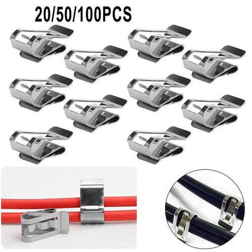 Stainless steel cable clips - steel,