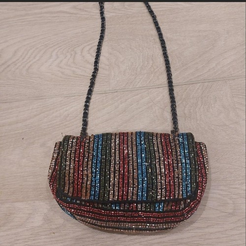 Zara beaded rainbow handbag - rainbow,