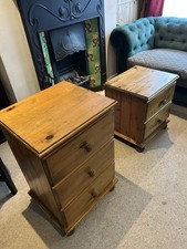 Vintage Wooden Chest Of Drawers. Three Draw and Two Draw Set. Good Condition!