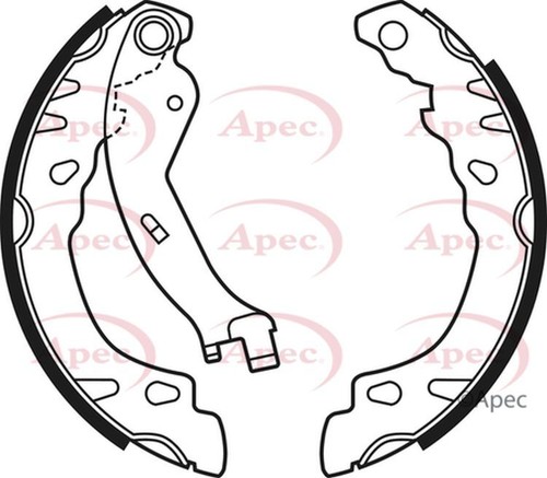 Apec brake shoes rear - apec, 1558094