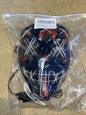 Halloween Led Masks Neon Stitches Costume Purge Party Wire Light Up Cosplay Mask