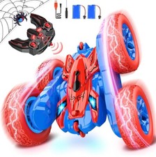 Spiderman RC Stunt Car Remote Control Cars Toys for Boys Girls Rechargeable 360