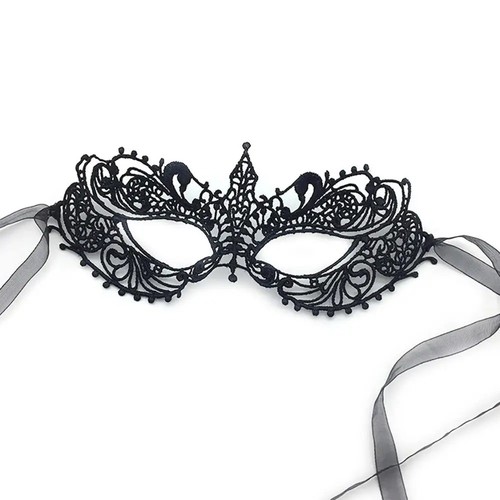 Black lace eye - black, mask