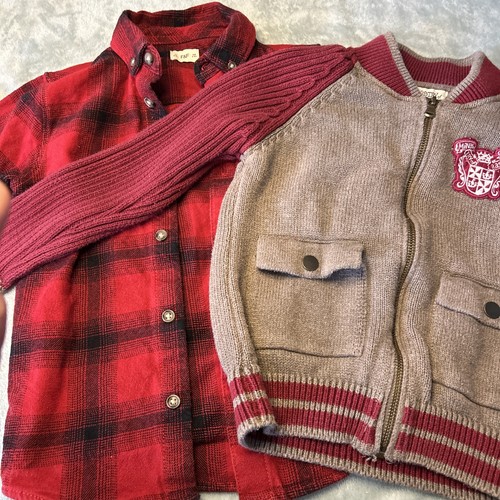 Boys cardigan chequered shirt - chequered,