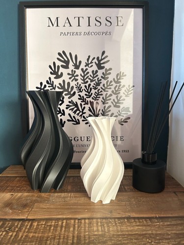 Printed vase swirl - vase,