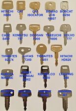 22 KEY MASTER PLANT SET / Excavator / Digger / Dumper / Keys + FAST FREE POST 