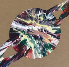 Damien Hirst. Saturn Spin Painting 2009. Unique. Signed. Unframed. 