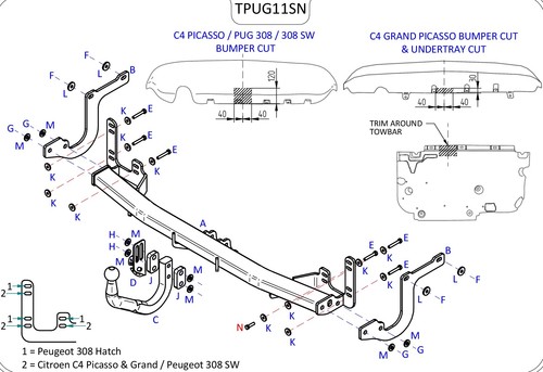 Towtrust swan neck towbar for - towtrust,