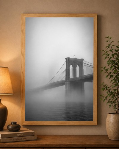 Brooklyn bridge heavy fog - bridge,
