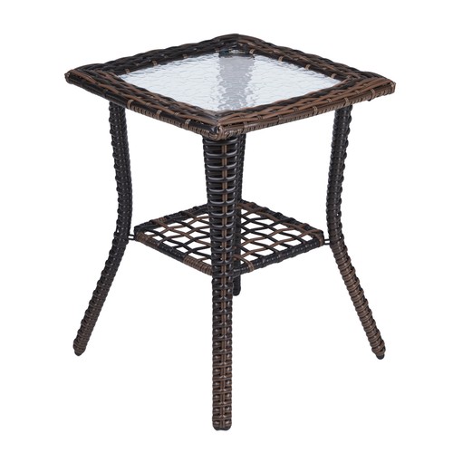 Outdoor wicker side table - outdoor,