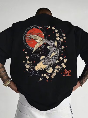 Men japanese koi fish t - japanese,