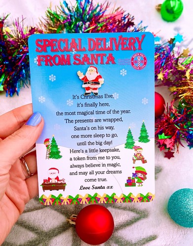 Santa badge christmas eve box - christmas,