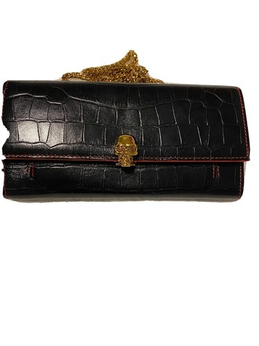 Alexander mcqueen black croc - alexander,