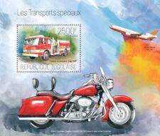 PIERCE DASH / HARLEY DAVIDSON Fire Bike Engine Truck Stamp Sheet #269 2013 Togo
