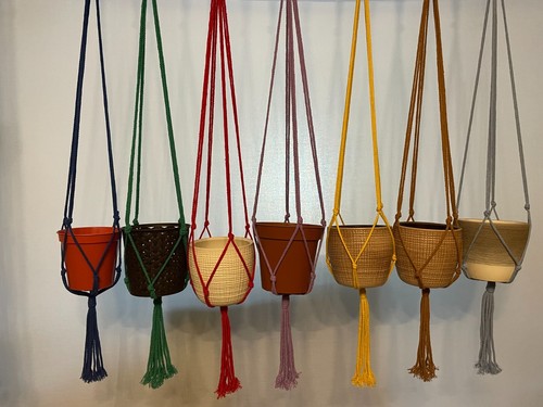 Macrame plant hanger - plant,